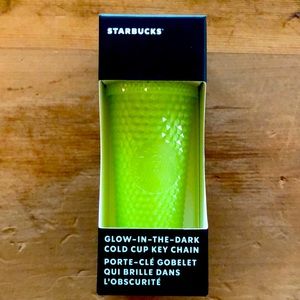 Starbucks 2022 Fall Lemongrass Studded Keychain Ornament glow in the dark